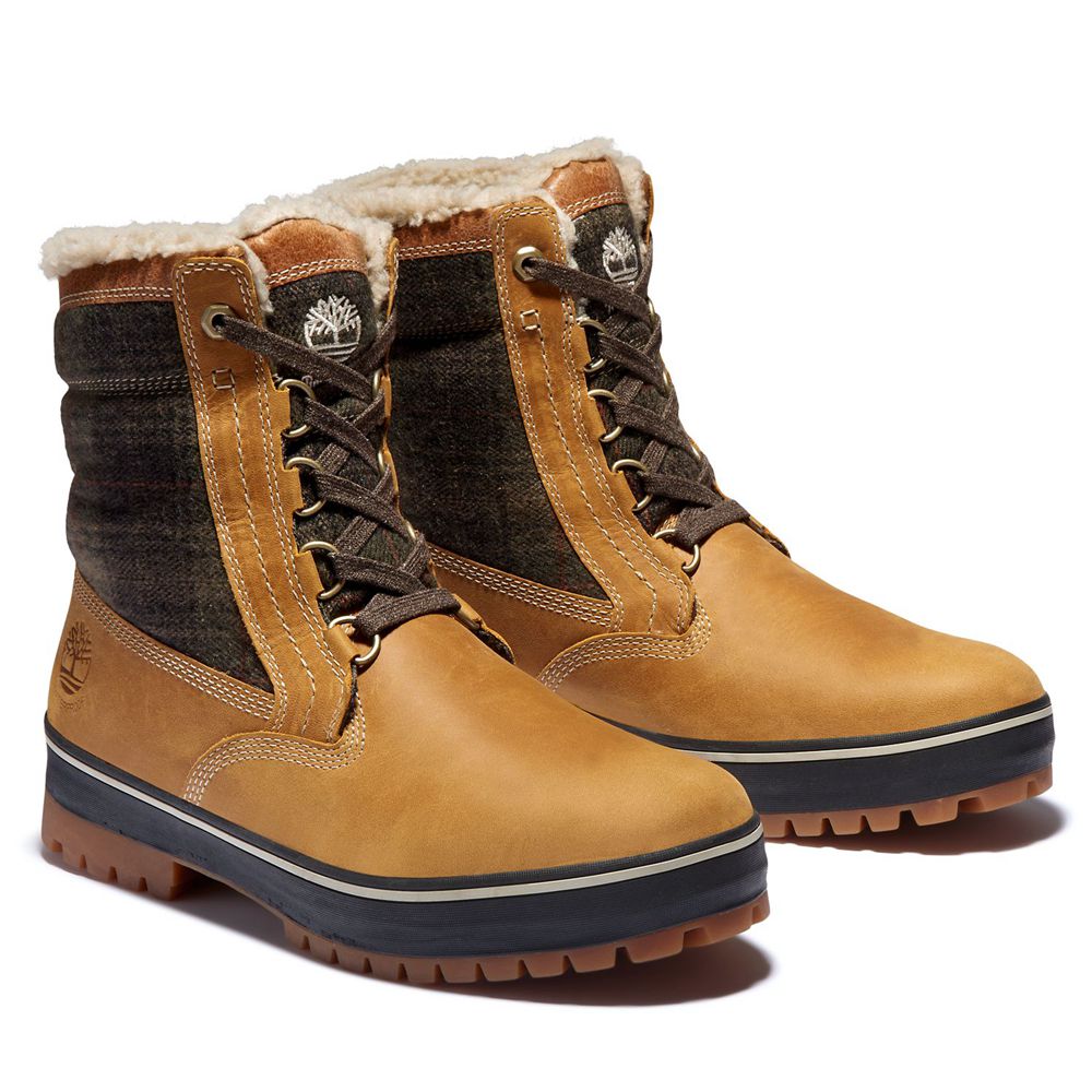 Bocanci De Zapada Timberland Barbati Maro/Negrii - Spruce Mountain Waterproof - Romania - DAYJGI520